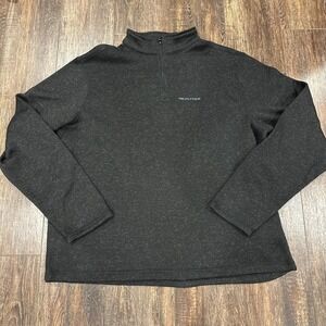 Realtree Men's 1/4 Zip Fleece Pullover Casual Black Sweater